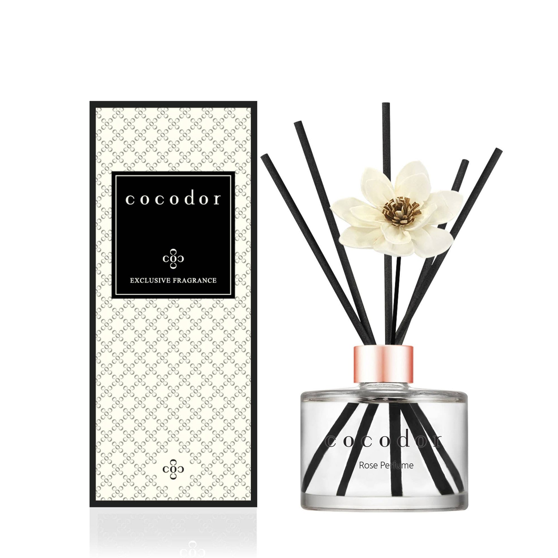 Hvid Blomster Diffuser 200 ml (6,7 oz) Rose Parfume Duft